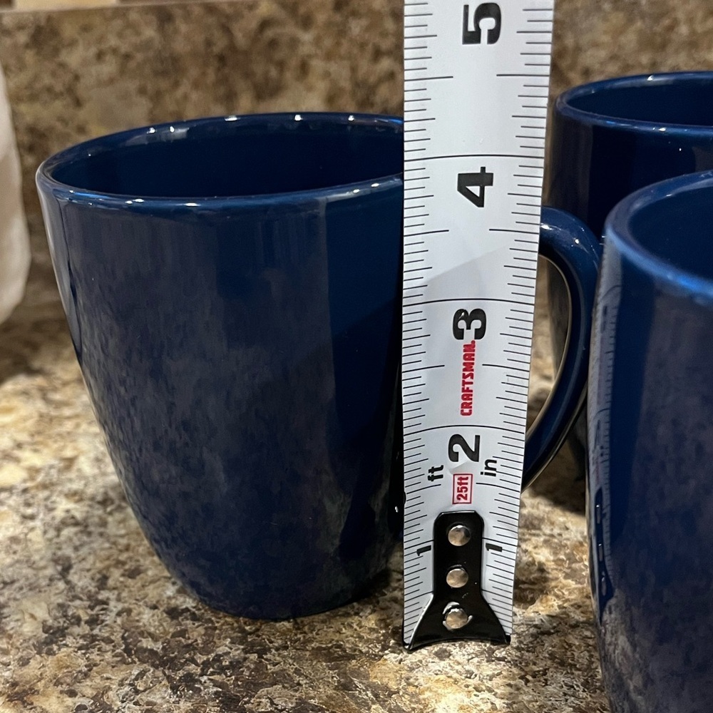 Corelle Stoneware Coffee Mug Set of 3 Blue Cornflower 10 oz. - Picture 4 of 11